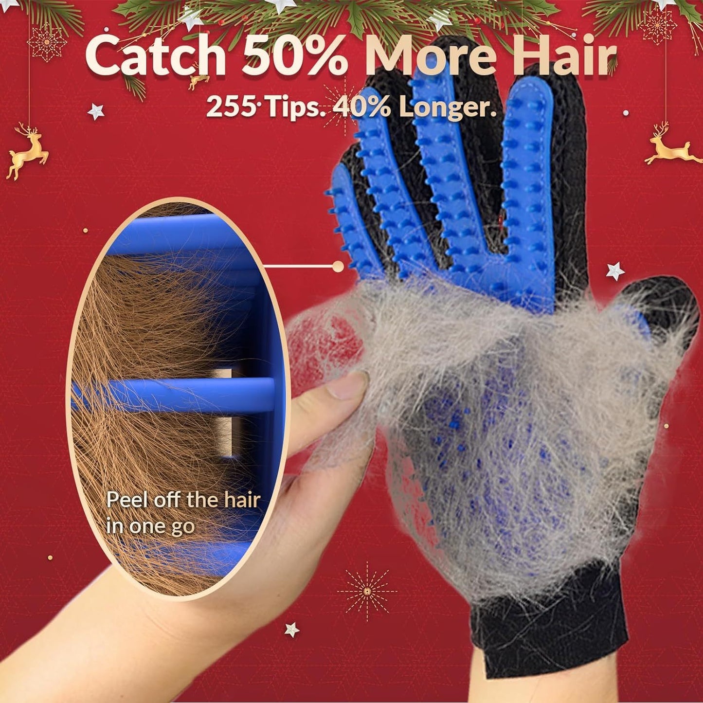 Upgrade Pet Grooming Gloves Cat Brushes For Gentle Shedding  Efficient Pets Hair Remover Mittens Dog Washing Gloves For Long And Short Hair Dogs Cats  Horse